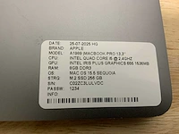 Apple a1989 macbook pro laptop - afbeelding 7 van  7