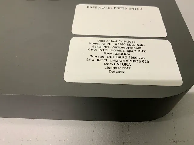 Apple a1993 mac mini desktop - afbeelding 7 van  9