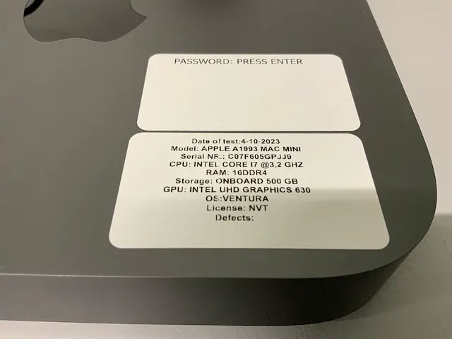 Apple a1993 mac mini desktop - afbeelding 9 van  9