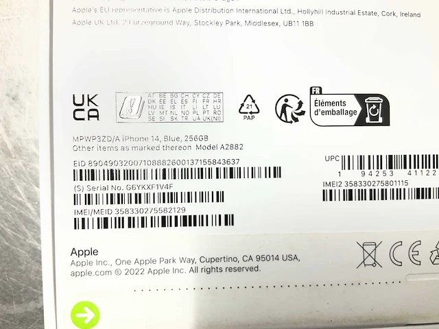 Apple a2882 iphone 14 - afbeelding 4 van  4