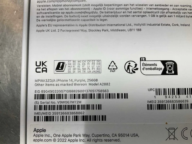 Apple a2882 iphone 14 - afbeelding 4 van  4