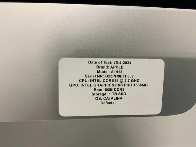 Apple imac a1418 desktop - afbeelding 9 van  9