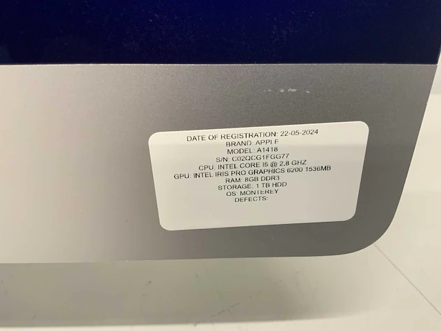 Apple imac a1418 desktop - afbeelding 4 van  9