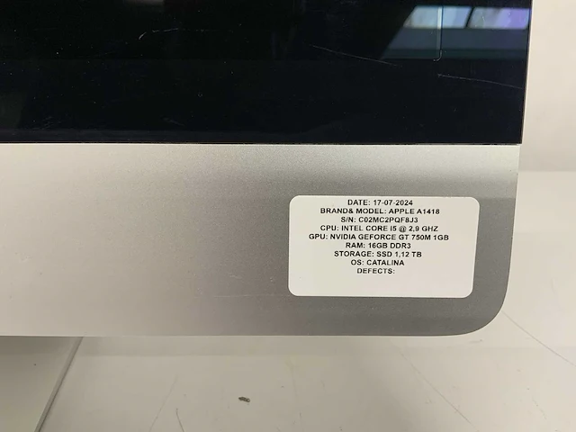 Apple imac a1418 desktop - afbeelding 2 van  8