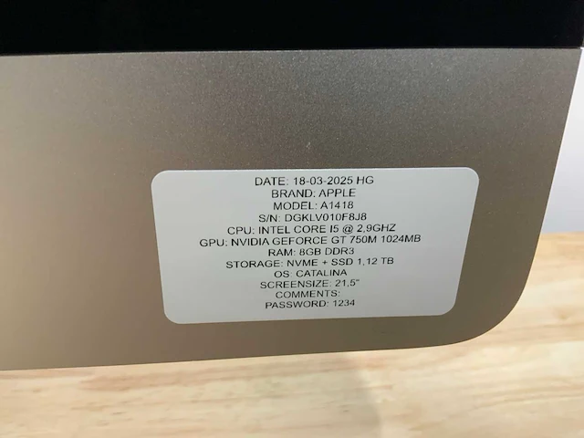 Apple imac a1418 desktop - afbeelding 3 van  9
