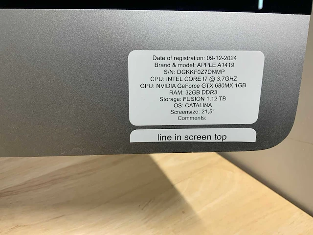Apple imac a1419 (i7) desktop - afbeelding 2 van  6