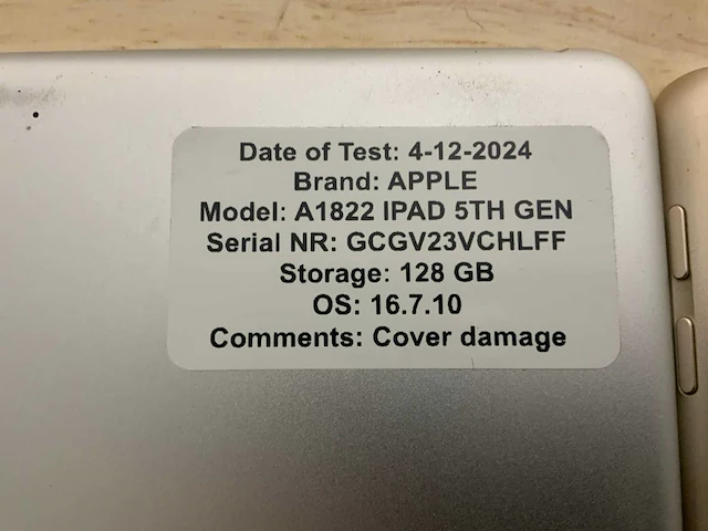 Apple ipad 5 a1822 tablet (2x) - afbeelding 3 van  8
