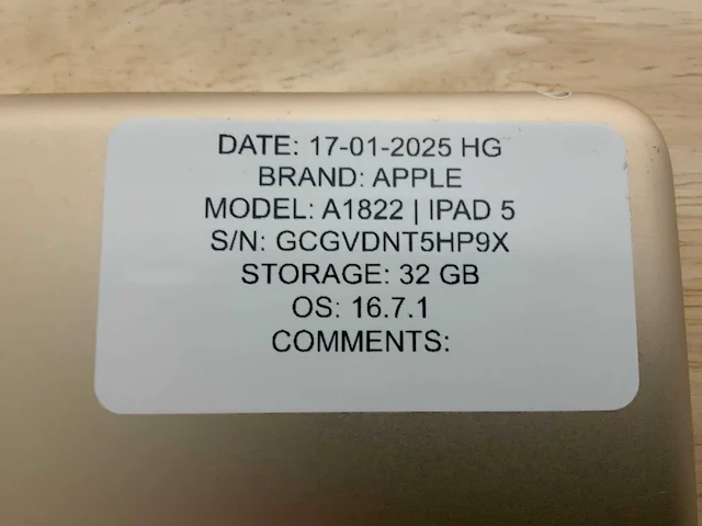 Apple ipad 5 a1822 tablet (2x) - afbeelding 4 van  8