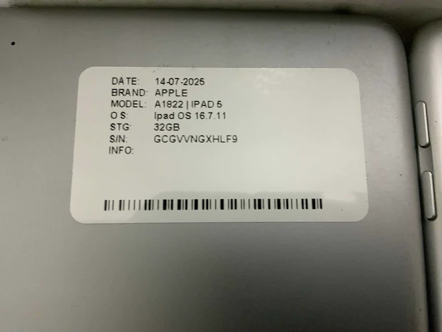 Apple ipad 5 a1893/a1954 tablet (7x) - afbeelding 4 van  9