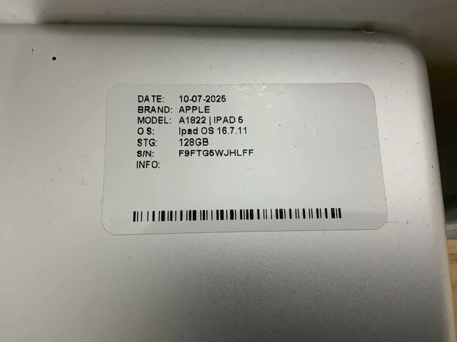 Apple ipad 5 a1893/a1954 tablet (7x) - afbeelding 5 van  9