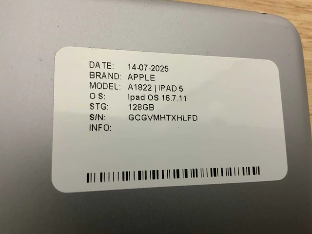 Apple ipad 5 a1893/a1954 tablet (7x) - afbeelding 6 van  9