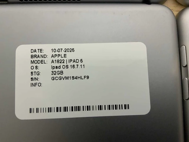 Apple ipad 5 a1893/a1954 tablet (7x) - afbeelding 8 van  9