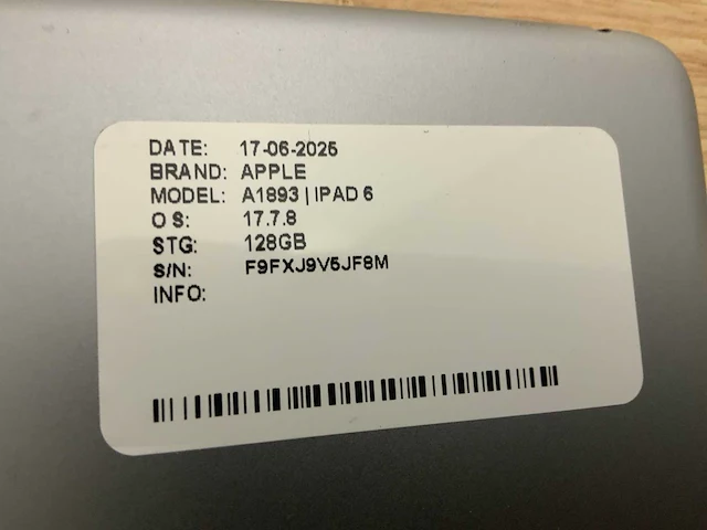Apple ipad 5/6 a1893 a1822 a1954 tablet (6x) - afbeelding 5 van  8