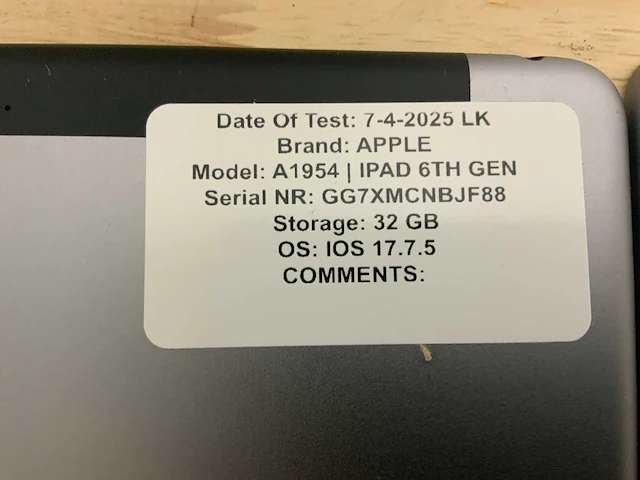 Apple ipad 5/6 a1893 a1823 a1893 tablet (6x) - afbeelding 3 van  11