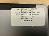 Apple ipad 5/6 a1893 a1823 a1893 tablet (6x) - afbeelding 3 van  11