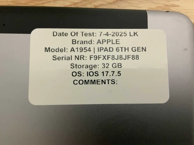Apple ipad 5/6 a1893 a1823 a1893 tablet (6x) - afbeelding 4 van  11