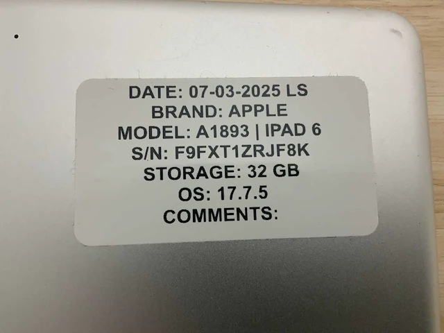 Apple ipad 5/6 a1893 a1823 a1893 tablet (6x) - afbeelding 5 van  11