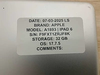 Apple ipad 5/6 a1893 a1823 a1893 tablet (6x) - afbeelding 5 van  11