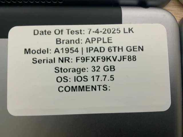 Apple ipad 5/6 a1893 a1823 a1893 tablet (6x) - afbeelding 7 van  11