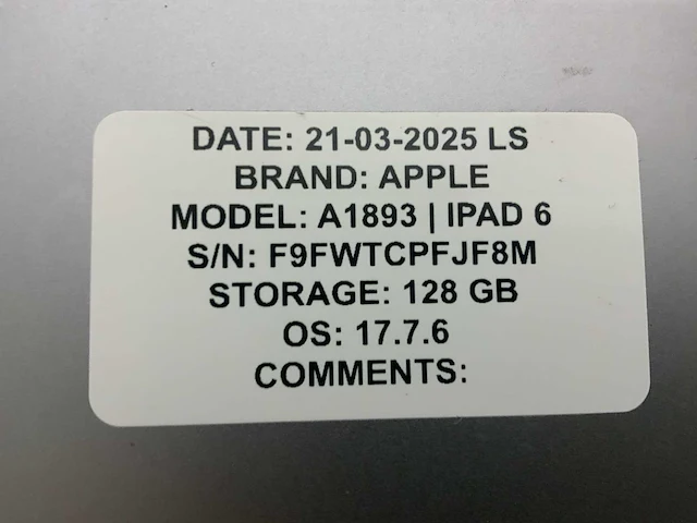 Apple ipad 5/6 a1893 a1823 a1893 tablet (6x) - afbeelding 8 van  11