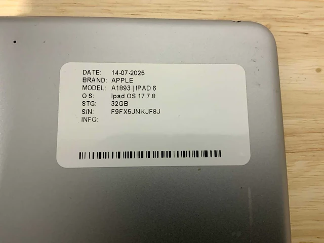 Apple ipad 6 a1893/a1954 tablet (6x) - afbeelding 10 van  11