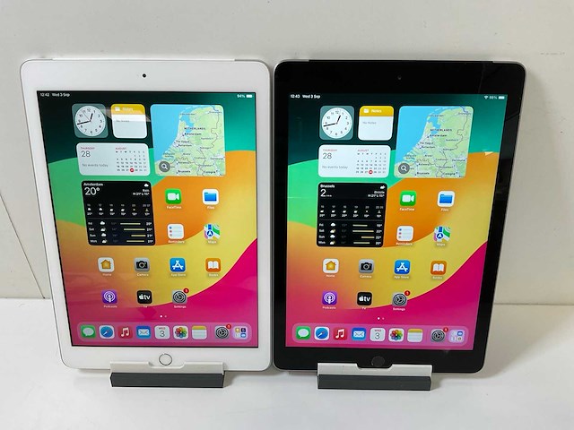 Apple ipad 6th gen - wifi + cellular - 128 gb - space gray / silver (2x) - afbeelding 1 van  8
