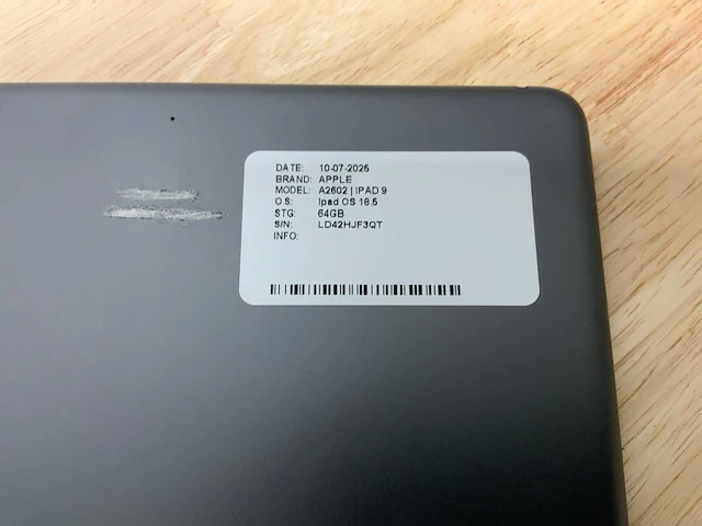 Apple ipad 9 a2602 tablet - afbeelding 4 van  6