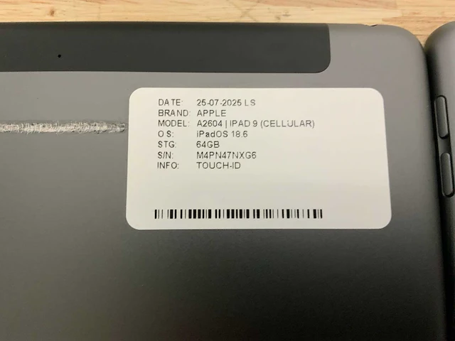 Apple ipad 9 a2604 tablet (3x) - afbeelding 5 van  6