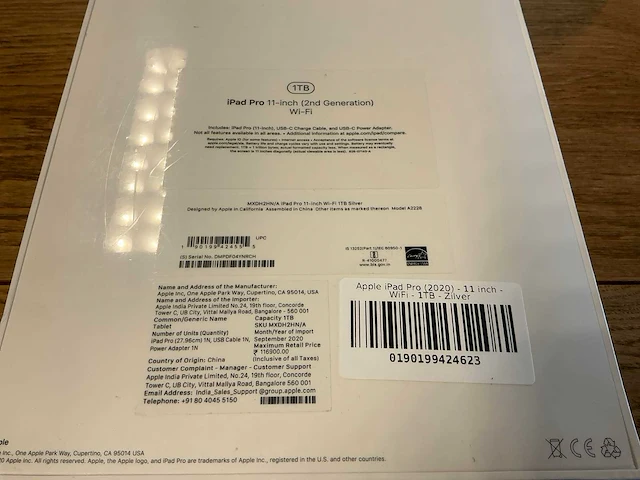 Apple ipad pro 11'' (2nd gen 2020) wifi 1tb silver - afbeelding 7 van  7