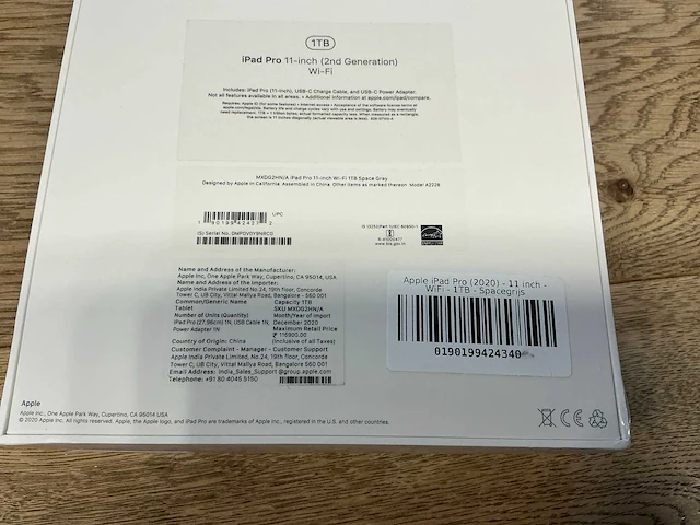 Apple ipad pro 11'' (2nd gen 2020) wifi 1tb spacegrey - afbeelding 8 van  8