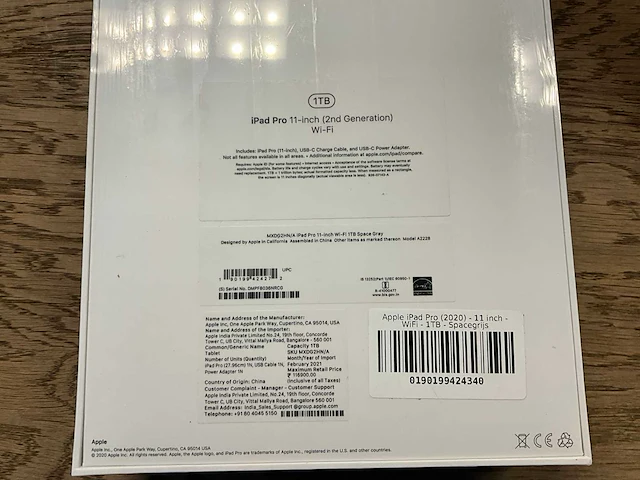 Apple ipad pro 11'' (2nd gen 2020) wifi 1tb spacegrey - afbeelding 8 van  8