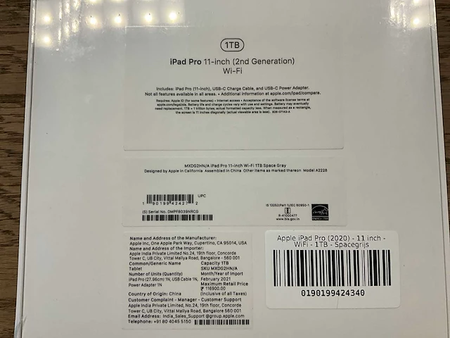 Apple ipad pro 11'' (2nd gen 2020) wifi 1tb spacegrey - afbeelding 8 van  8