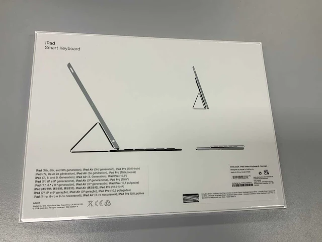 Apple ipad smart keyboard for 10.5-inch ipad pro (1st gen) ipad (7th and 8th gen) ipad air (3rd gen), qwertz german, black mx3l2d/a - afbeelding 2 van  2