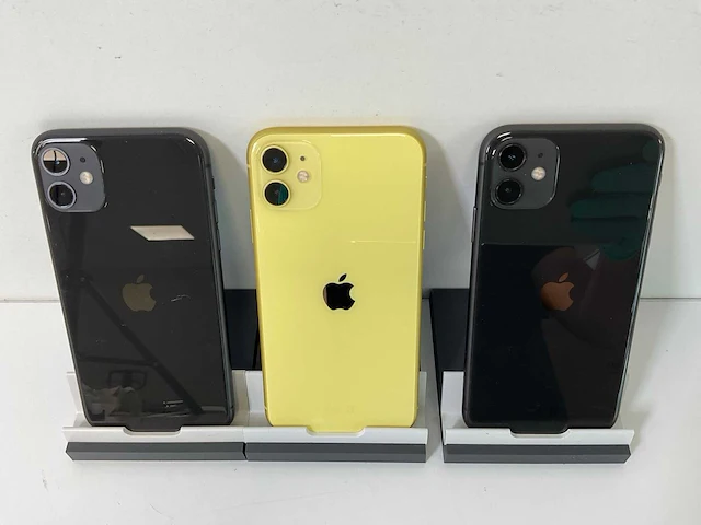 Apple iphone 11 - 64 gb / 128 gb - black / yellow (3x) - afbeelding 6 van  6
