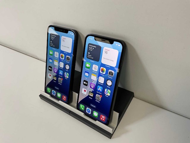 Apple iphone 12 - 128 gb - black (2x) - afbeelding 3 van  6