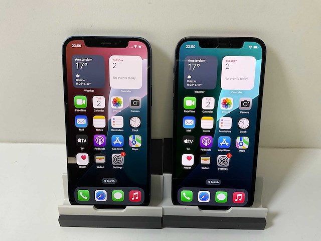 Apple iphone 12 - 128 gb - black / blue (2x) - afbeelding 1 van  6
