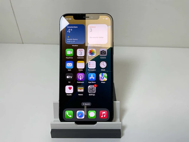 Apple iphone 12 - 128 gb - zwart - afbeelding 1 van  4