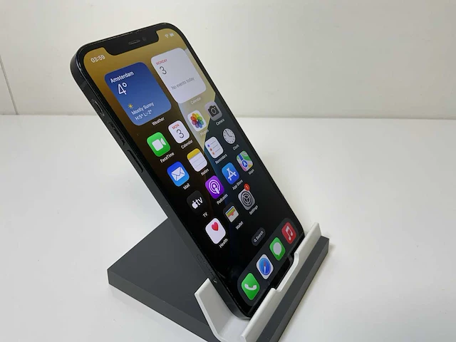 Apple iphone 12 - 128 gb - zwart - afbeelding 3 van  4