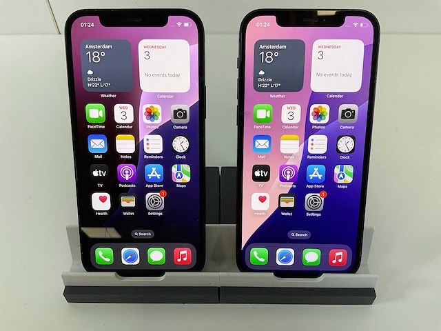 Apple iphone 12 - 128 gb / 64 gb - black (2x) - afbeelding 1 van  5