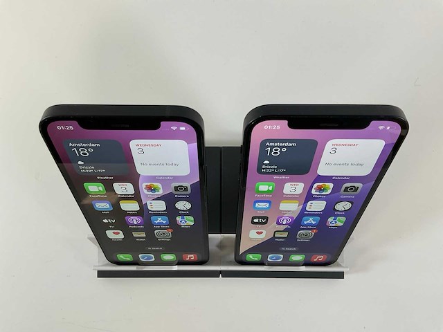 Apple iphone 12 - 128 gb / 64 gb - black (2x) - afbeelding 2 van  5