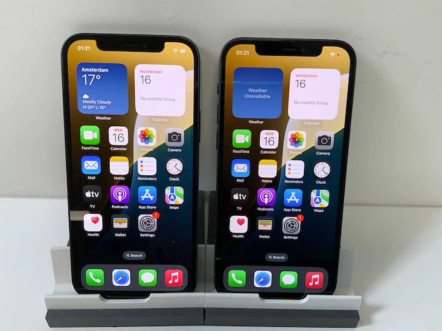 Apple iphone 12 - 256 gb - black (2x) - afbeelding 1 van  5