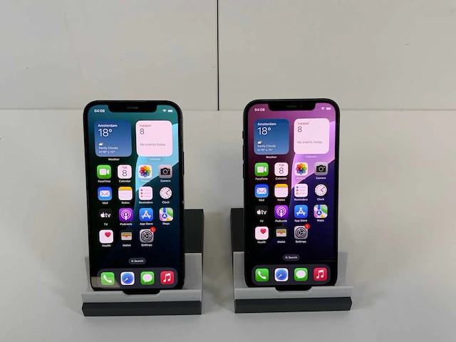 Apple iphone 12 - 256 gb - black (2x) - afbeelding 1 van  4