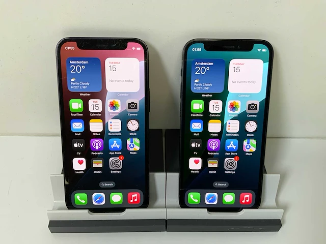 Apple iphone 12 mini - 64 gb - black (2x) - afbeelding 1 van  4