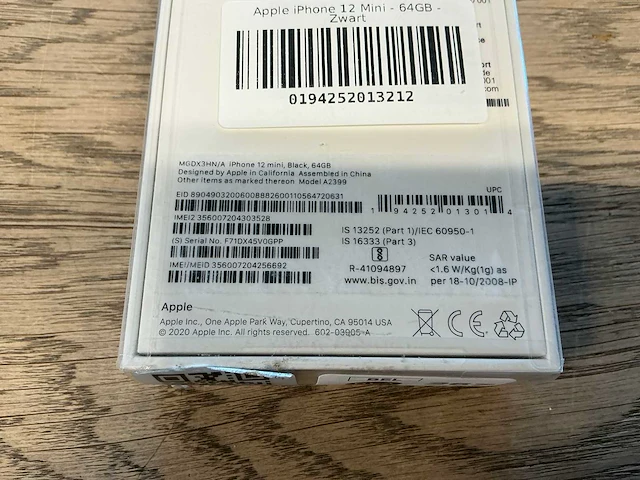 Apple iphone 12 mini 64gb zwart - afbeelding 3 van  3