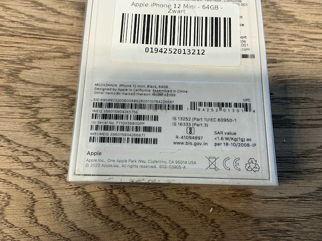 Apple iphone 12 mini 64gb zwart - afbeelding 3 van  3