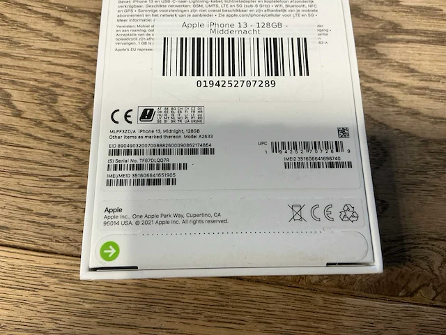 Apple iphone 13 128gb middernacht - afbeelding 8 van  8