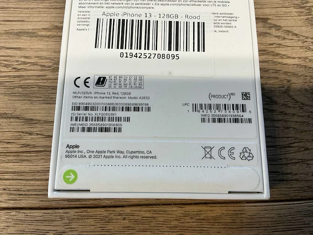 Apple iphone 13 128gb rood - afbeelding 8 van  8