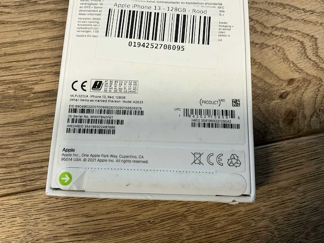 Apple iphone 13 128gb rood - afbeelding 8 van  8