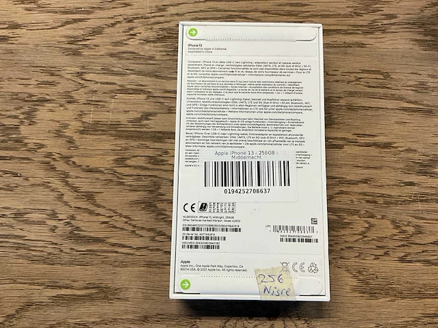 Apple iphone 13 256gb middernacht - afbeelding 8 van  8
