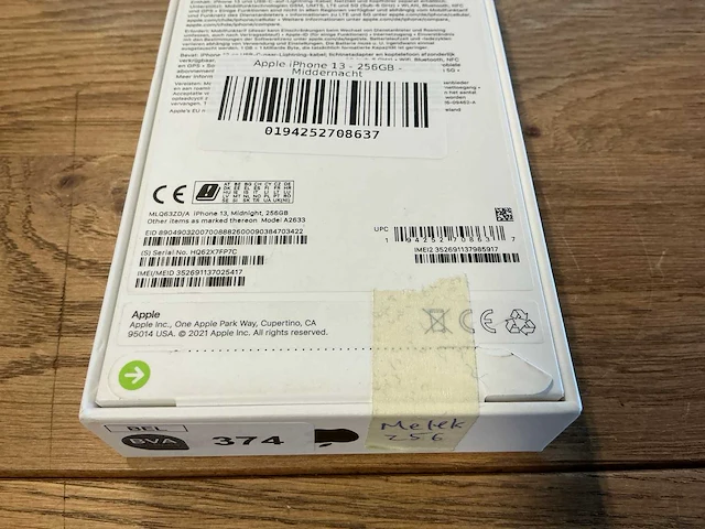 Apple iphone 13 256gb middernacht - afbeelding 8 van  8